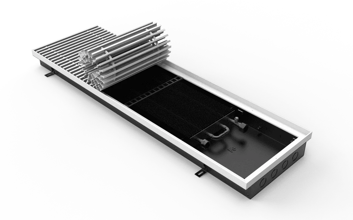 Конвекторы отопления водяные в пол ВК.75.300.4ТГ VITRON