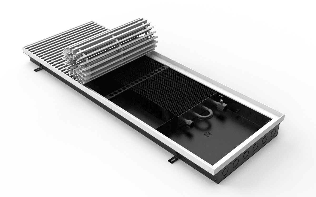 Конвектор отопления водяной в пол ВК.75.360.4ТГ VITRON